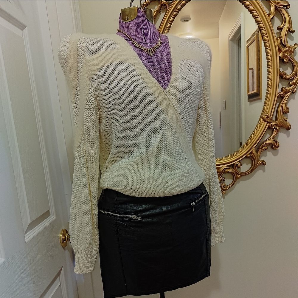 Vintage Crossover Knit Sweater